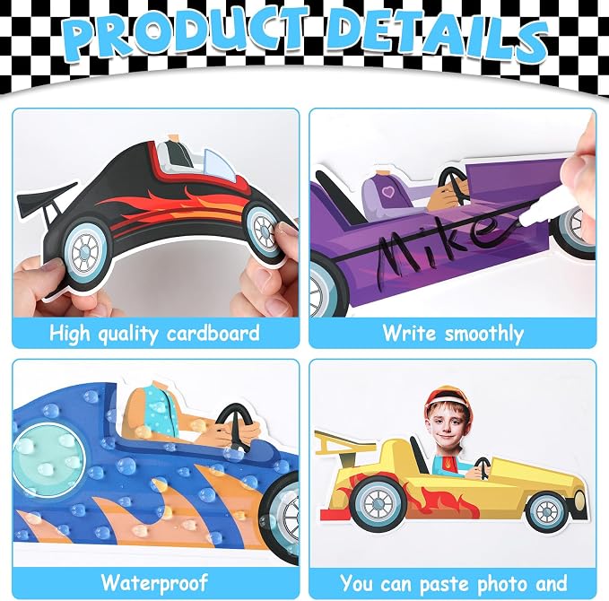 gisgfim 80Pcs Racing Car Cutouts Race Car Decorations Bulletin Board Auto Paper