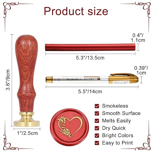 Yoption Wax Seal Kit, Heart