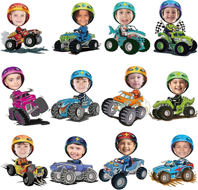 60pcs Automobile Theme DIY Cutouts Racing Car Bulletin Board Decorations Set