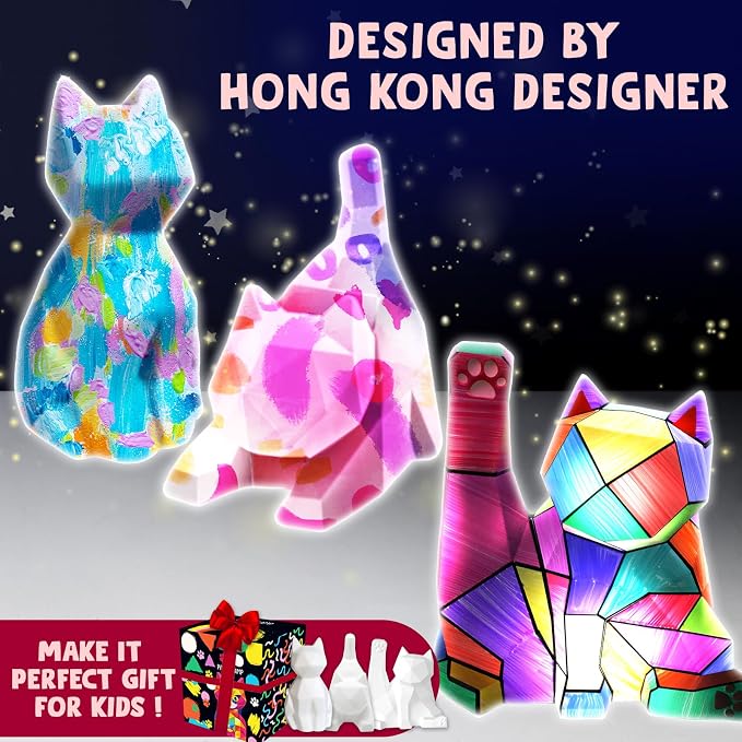 Goody King Paint Your Own Cat Lamp Art Kit, Arts & Crafts