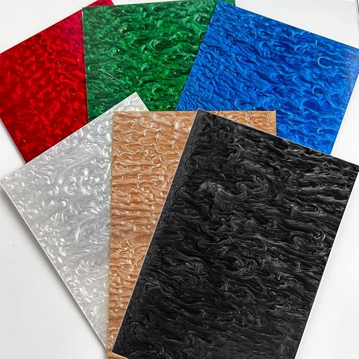 TOEPODO Pearlescent Ripple Cast Acrylic Sheets 1/8inch Thick Marble Acrylic