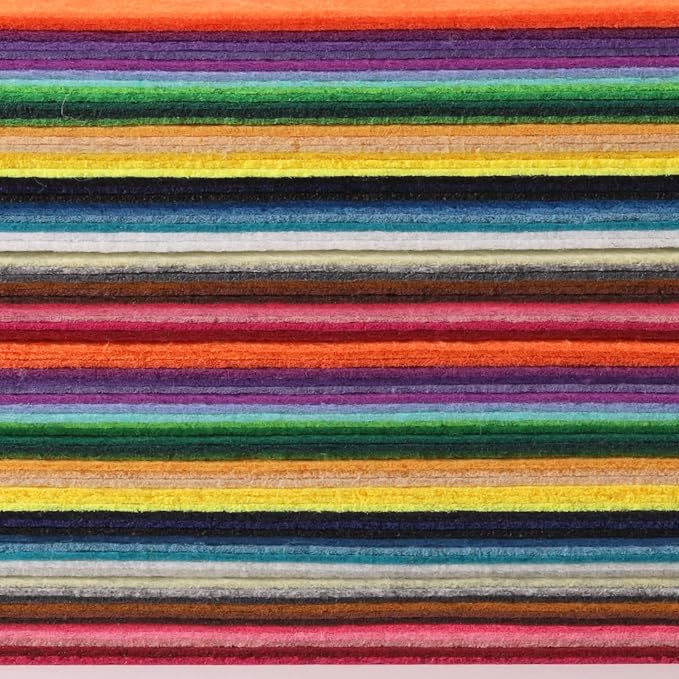 80PCS, 1mm Stiff Felt Fabric Sheets, 40 Assorted Colors, Felt Sheets