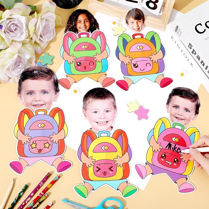 gisgfim 80Pcs Backpack Cutouts Back to School Decorations Bulletin Board