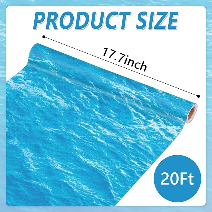 Qyeahkj Ocean Waves Bulletin Board Paper Roll Sea Bulletin Board Background