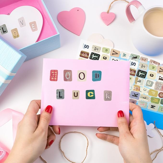 30 Sheets Vintage Letter Stickers