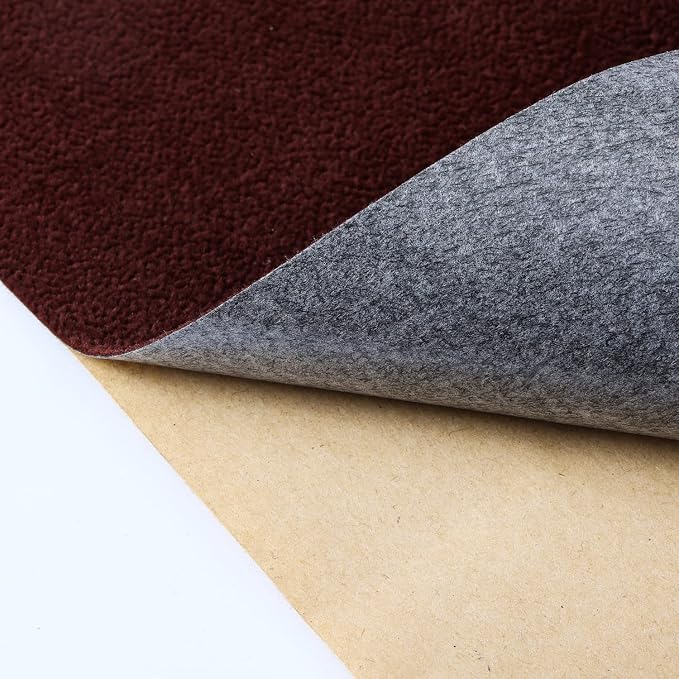 Removable Velvet Flock Self Adhesive Felt Fabric Liner Brown Velvet Drawer Liner
