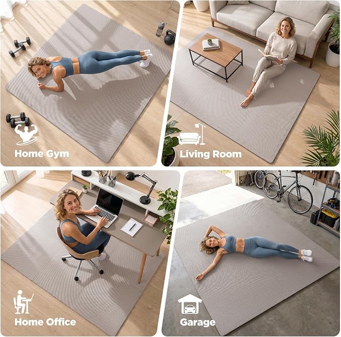 AIRHOP 18 PCS Gym Floor Mat, EVA Foam Puzzle Gym Mat, High-Density Interlocking