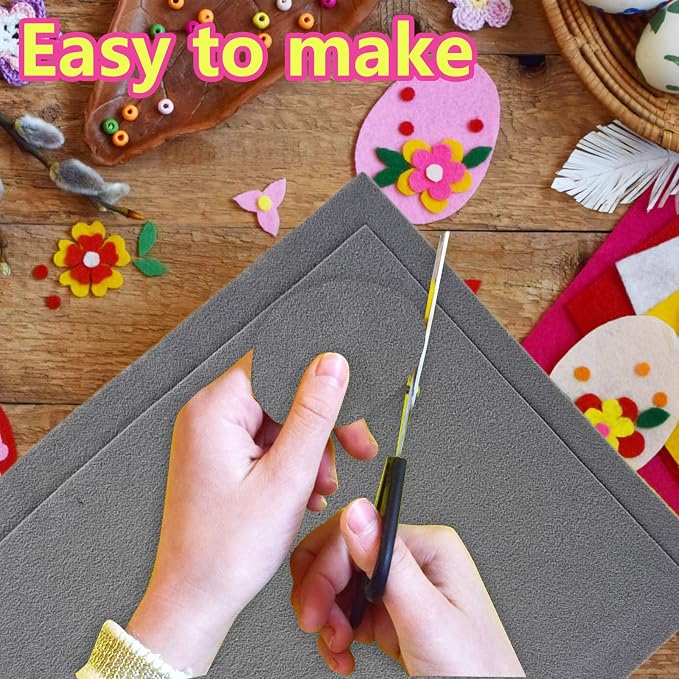 Jtnohx Color Felt, Soft Felt Sheets, 1.4mm Thick 8"x12" Handicraft Felt Fabrics