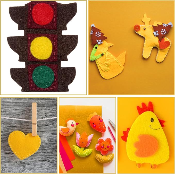10Pcs Felt Sheets Fabric, 1mm | Polyester,