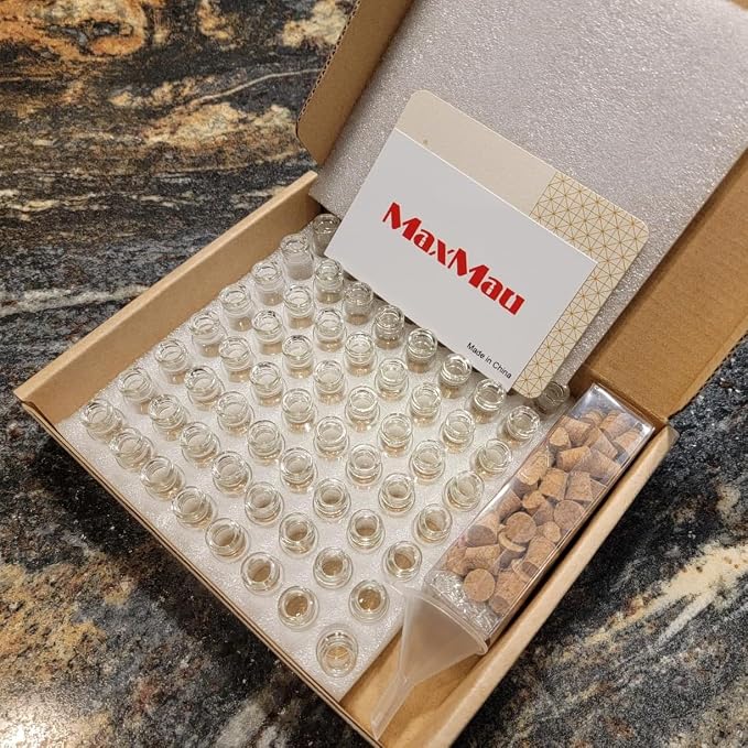 MaxMau 64pcs 1ml Tiny Vials