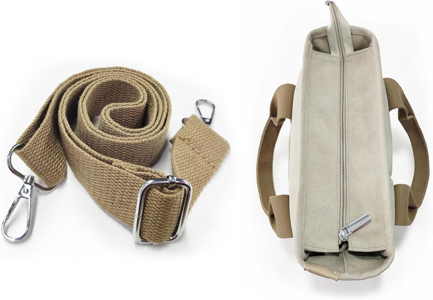 Small Tote Bag with Zipper Tote Bag for Women Canvas Crossbody Bag Shoulder Bag Satchel Hobo Bag Messenger Bag 2025