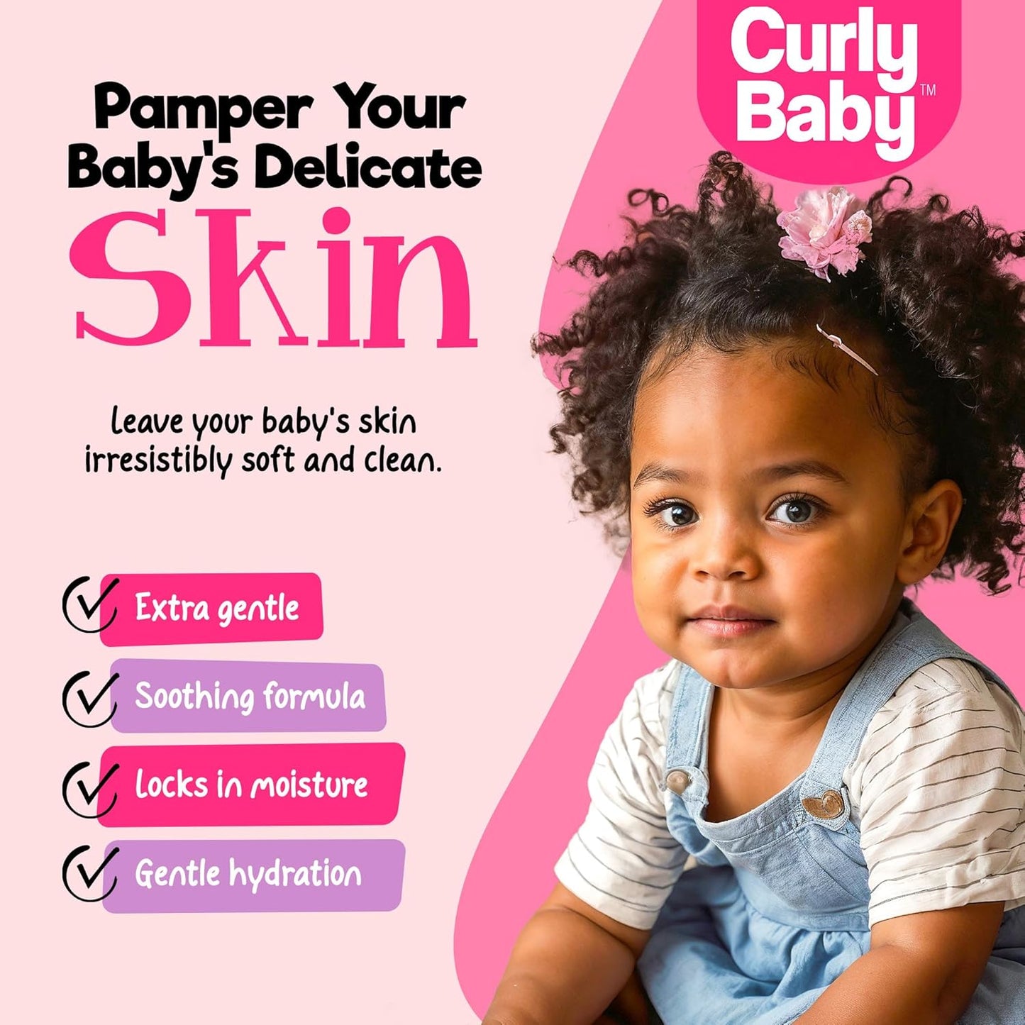Moisturizing Body Lotion for Babies, Dermatologist-Tested, Fast-Absorbing & Non-Greasy, Softens & Hydrates Baby's Sensitive Skin, Daily Use for Newborns & Toddlers - 16 oz