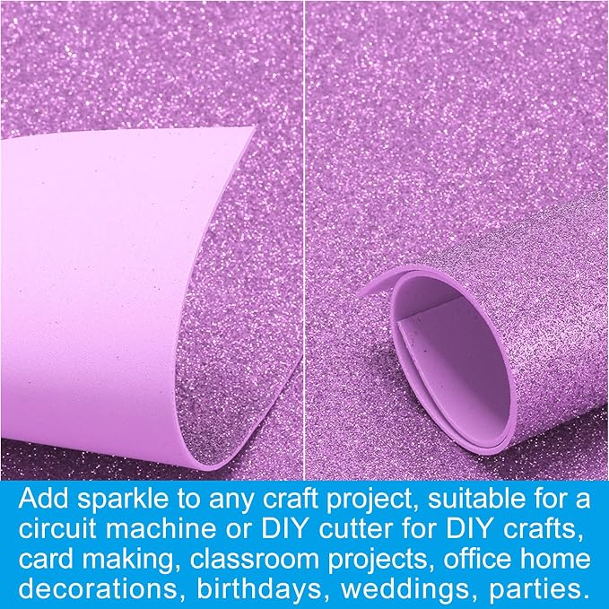 PATIKIL 20 Sheets 2mm Glitter Foam Sheet