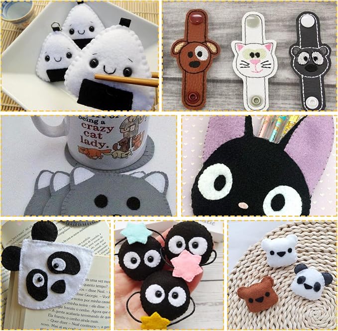 15Pcs White Stiff Felt Fabric Sheets,