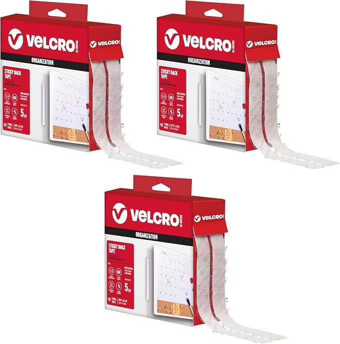VELCRO Brand - Sticky Back Hook and Loop Fasteners – Peel and Stick Permanent