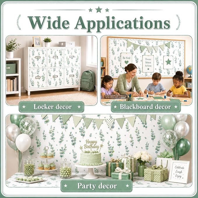 Eucalyptus Bulletin Board Roll Non-Woven Fabric Poster | Back to School