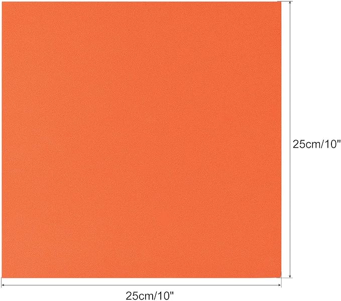 uxcell Orange EVA Foam Sheets 10 x 10 Inch 5mm Thickness