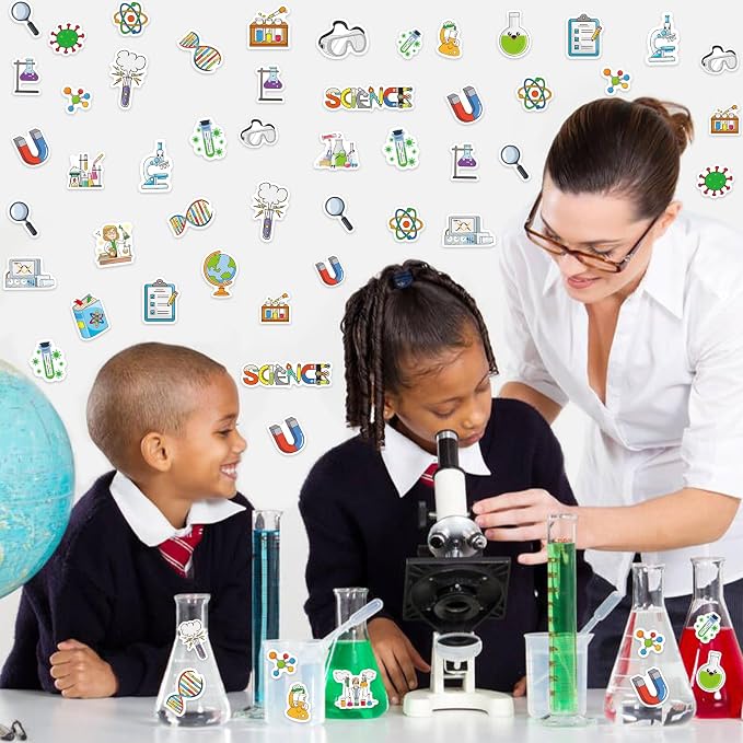 300Pcs Science Foam Stickers, Self-Adhesive Chemistry Biology Physics Stickers