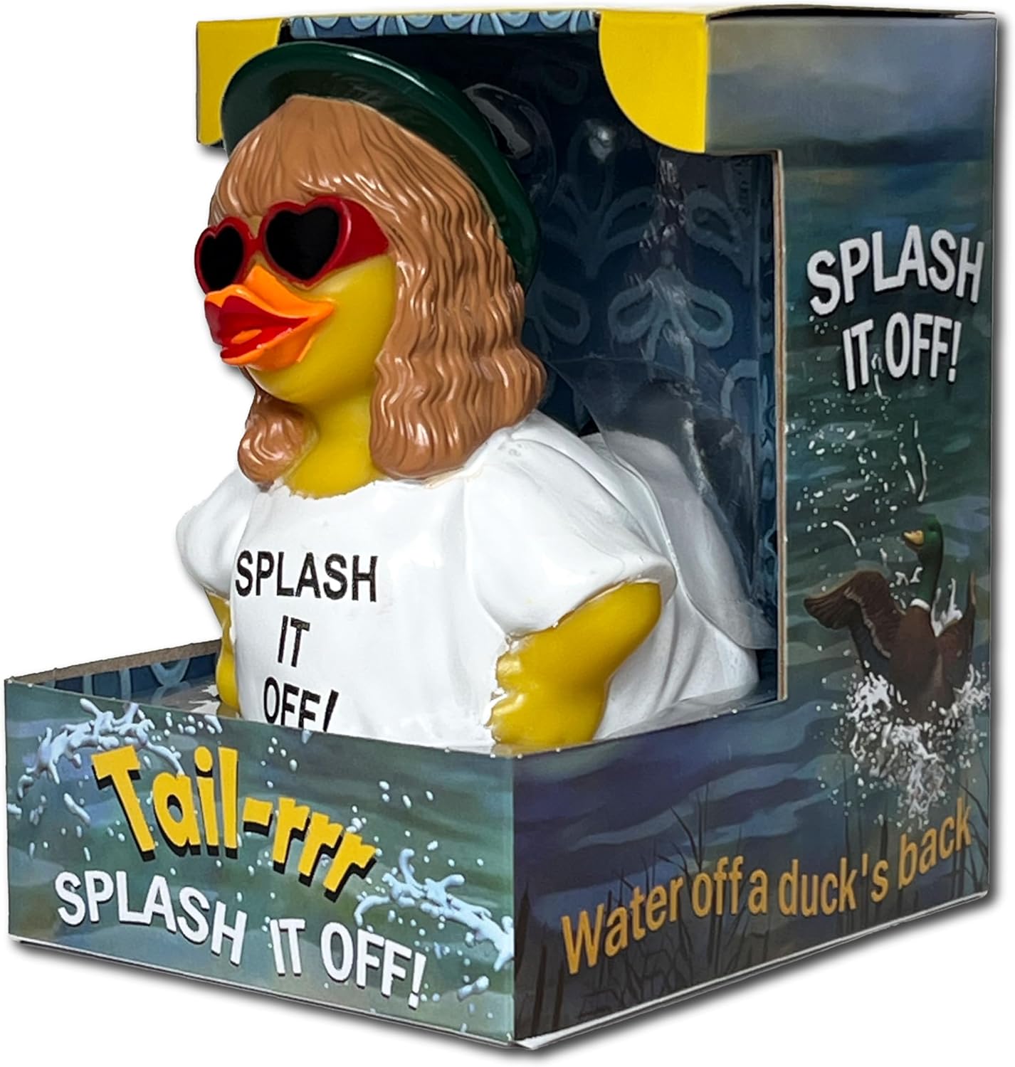 CelebriDucks - Tail-RRR - Splash It Off - Floating Rubber Ducks - Collectible Bath Toy Gift for Kids & Adults of All Ages