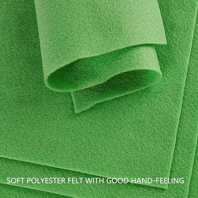 Jtnohx Color Felt, Soft Felt Sheets, 1.4mm Thick 8"x12" Handicraft Felt Fabrics