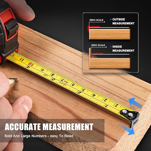 HAUTMEC 3pc Small Mini Tape Measure 10ft, Keychain Measuring, Metric and