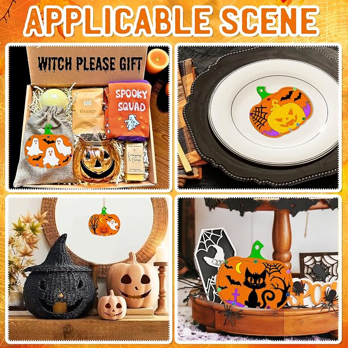 36PCS Wooden Pumpkins Ornaments to Paint Halloween Thanksgiving Decoration