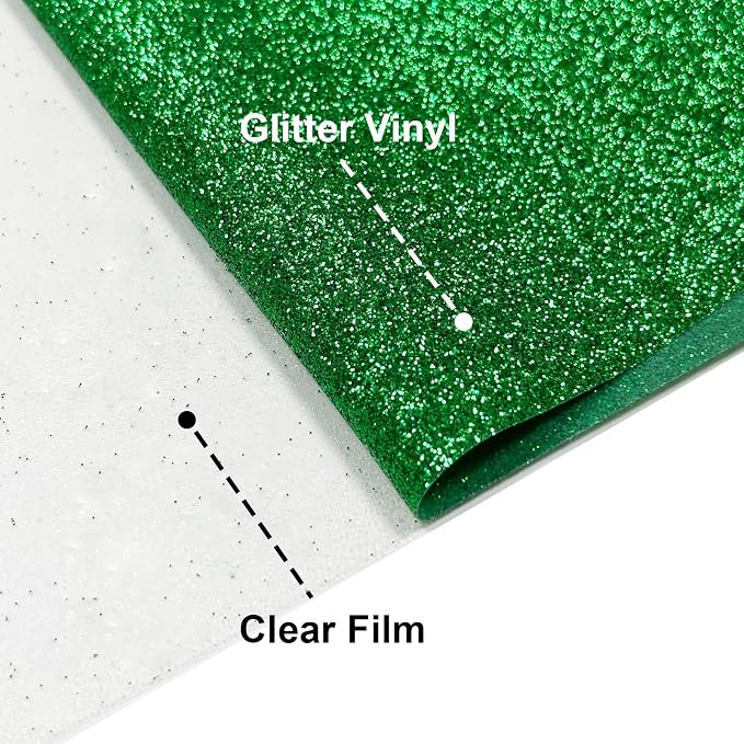 Glitter Iron On 12in X 8ft, HTV Heat Transfer Vinyl | Glitter HTV Easy to Cut &