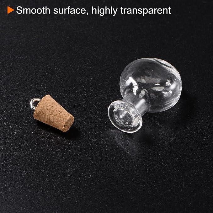 HARFINGTON 20pcs Mini Glass Bottles