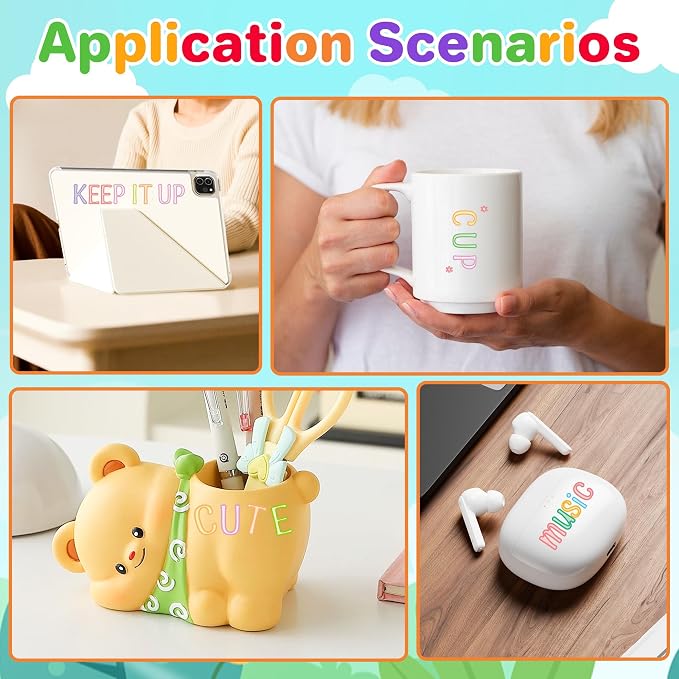 Letter Stickers 0.5 inch, Self-Adhesive Vinyl Waterproof ABC Letter Stickers