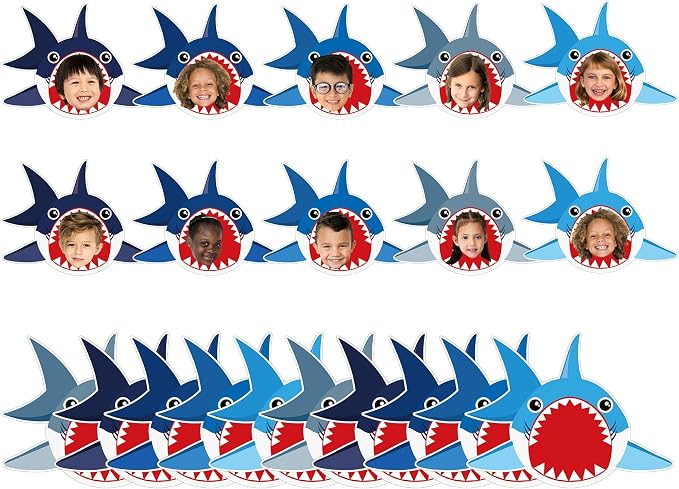 gisgfim 80Pcs Summer Cutouts Shark Decorations Under The Sea Bulletin Board