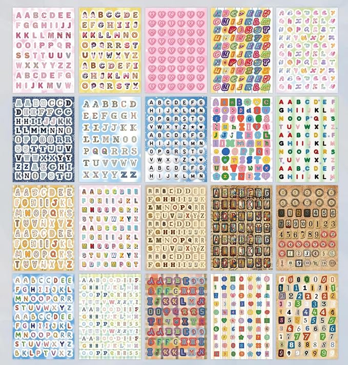Letter Stickers Book, 40 Sheets