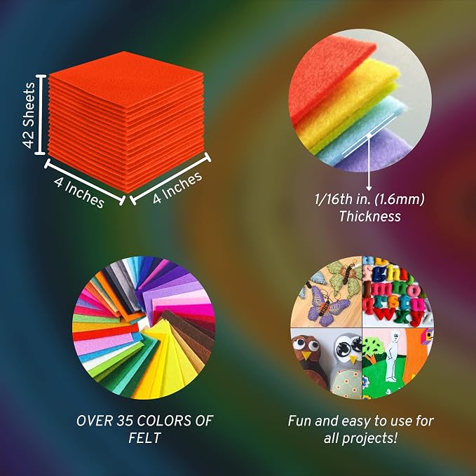 FabricLA Acrylic Felt Sheets for Crafts