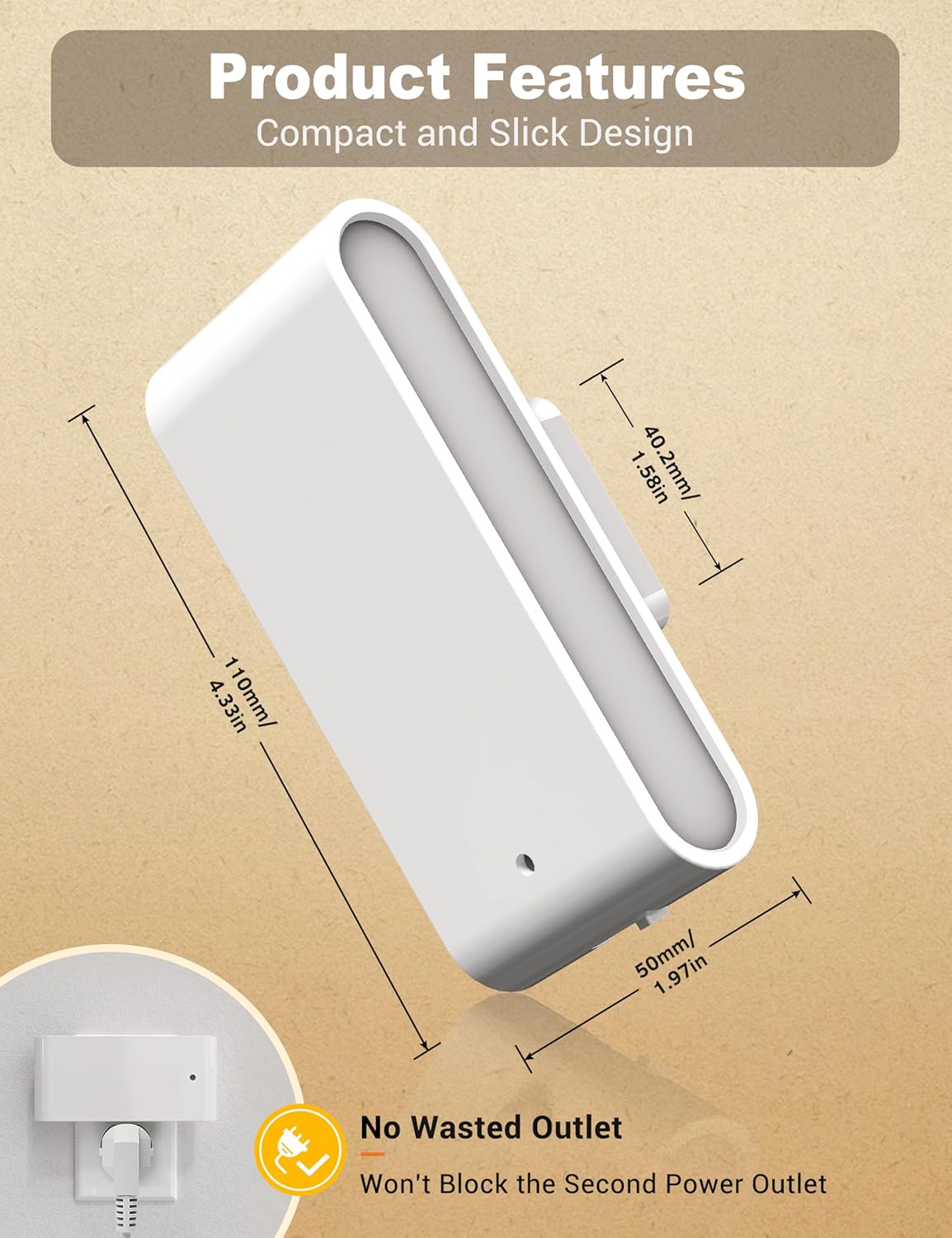 JandCase LED Night Lights Plug into Wall, Night Light with Dusk to Dawn Light Sensor, Dimmable Night Light Plug in [2 Pack], 3000K Soft White Nightlight for Bedroom Hallway Kids Room Kitchen