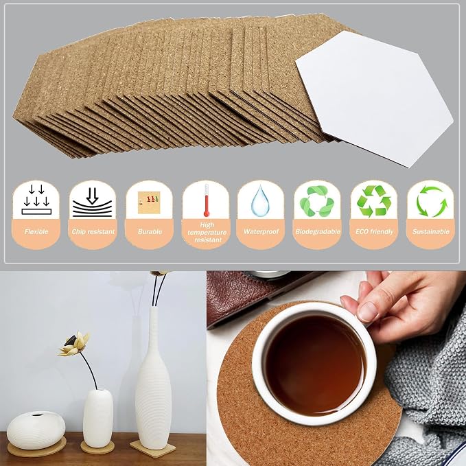 Self-Adhesive Mini Cork Tiles Mat