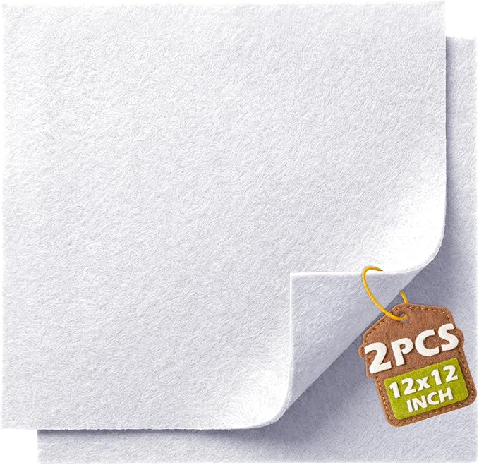 White Soft Felt Sheets for Crafts, 1.6mm Thick, Handmade Crafts, DIY Projects