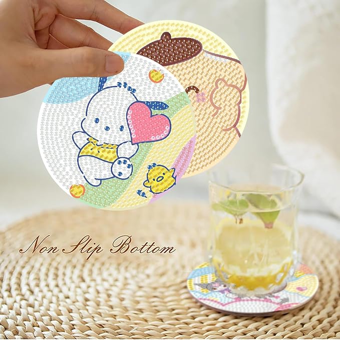 8Pcs Diamond Art Painting Coasters