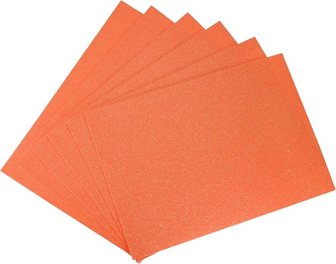 uxcell Orange Shiny EVA Foam Sheets 11 x 8 Inch 2mm Thick