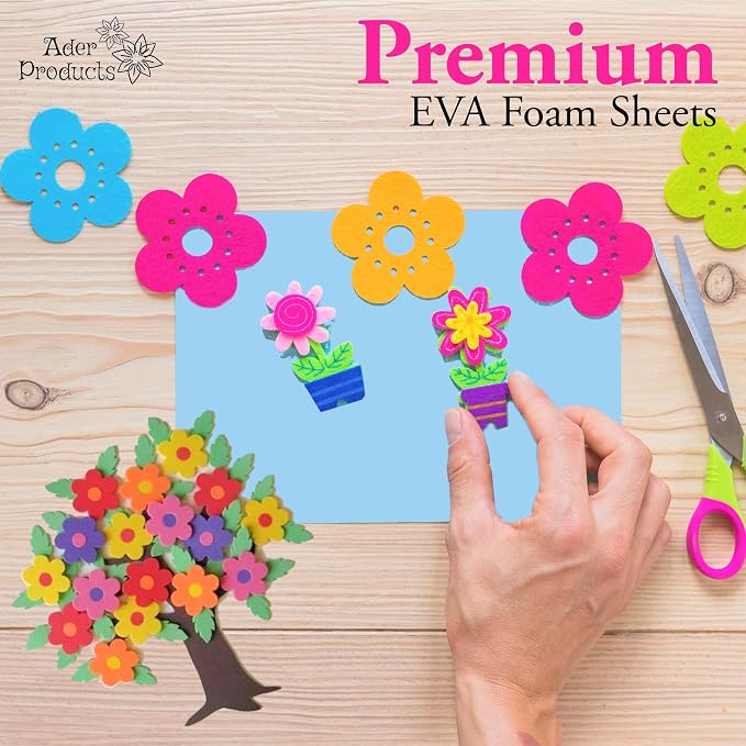 Orange Eva Foam Sheets, 2mm Thick, 6 x 9 Inch, Handicraft Foam Paper