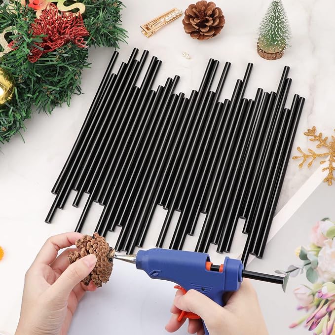 ENPOINT Black Hot Glue Sticks Mini, 7x200mm Long Hot Melt Glue Sticks