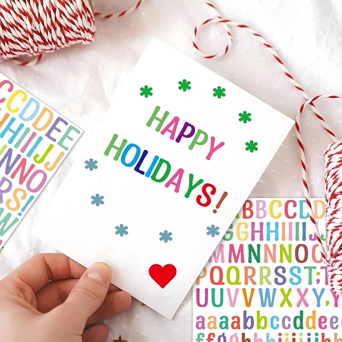 Letter Stickers 1 inch, Self-Adhesive Vinyl Waterproof ABC Letter Stickers