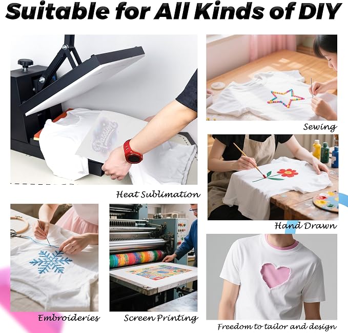 Joyclub White T Shirts Polyester Bulk Sublimation Blanks Wholesale Unisex Crew