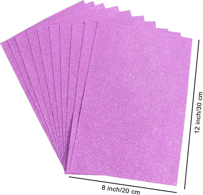 10 Sheets Glitter Cardstock Paper