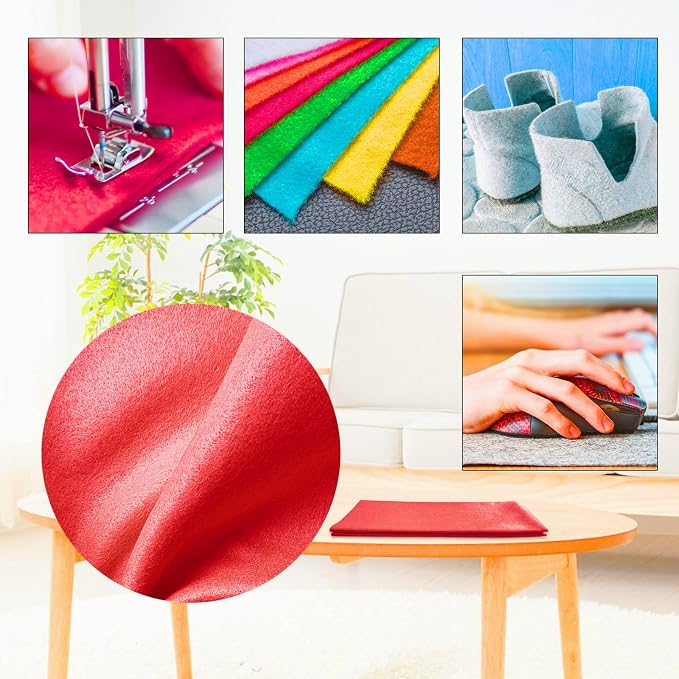 Jtnohx Color Felt, 1 Square Yard Felt Fabric, 1.4mm Thickness Flexible Craft