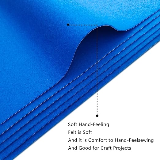Jtnohx Self Adhesive Felt Sheets, 12 Pieces Felt Fabric