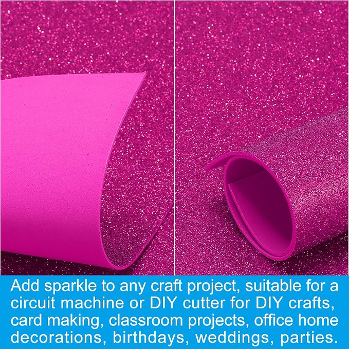 PATIKIL 20 Sheets 2mm Glitter Foam Sheet