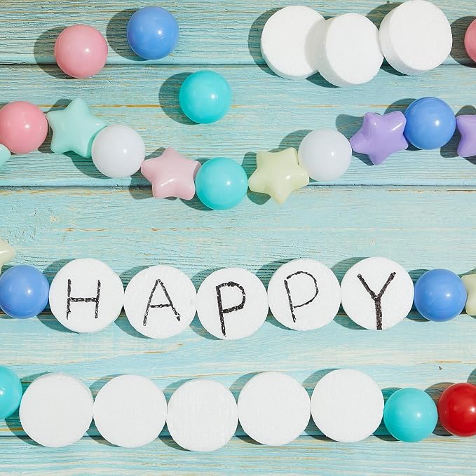Henoyso 24 Pcs 3 x 3 x 1 Inch Foam Circles