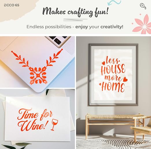 VViViD DECO65 Matte Pastel Orange Red Permanent Adhesive Craft Vinyl