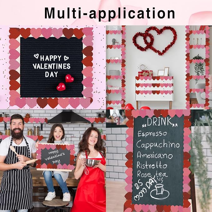69 Feet Bulletin Board Borders Valentine's Day Rolled Border Trim