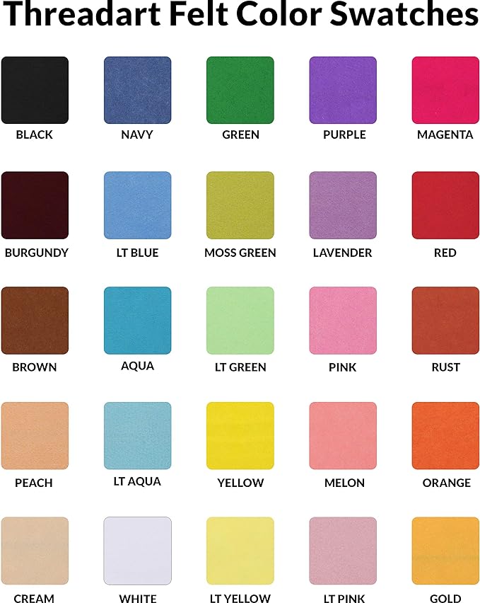 Threadart Gold Premium Felt Sheets