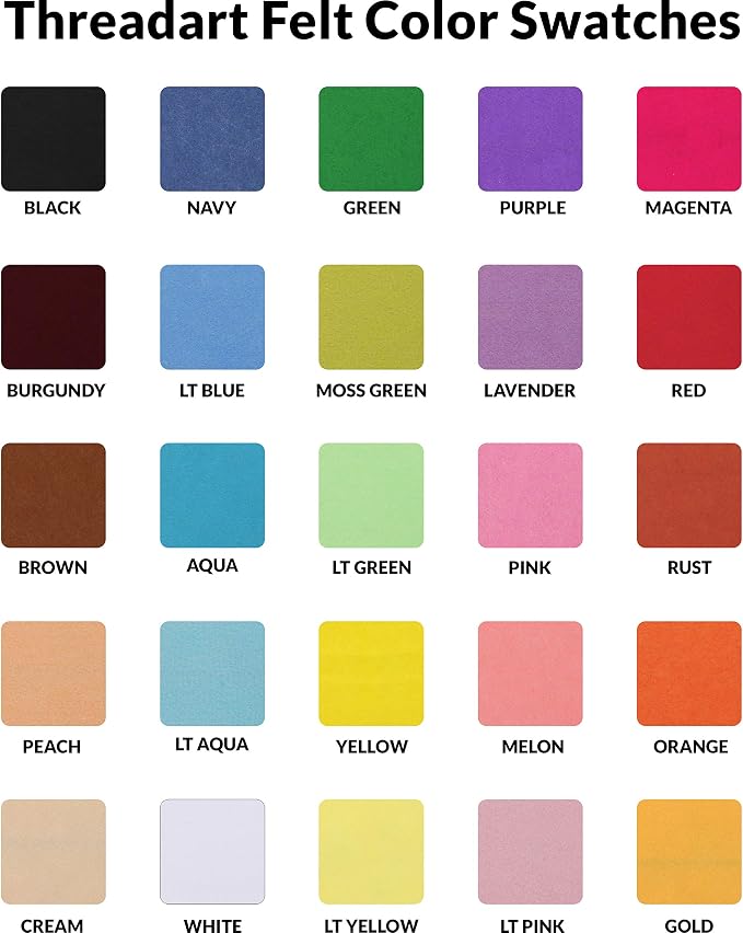 Threadart Navy Premium Felt Sheets